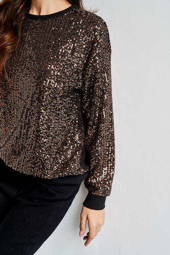 Black Geometric Straight Top, Black, image 6